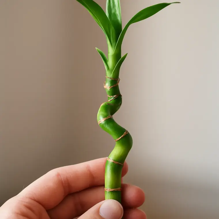 Bambú de la Suerte (Dracaena sanderiana)  Un clásico en la cultura oriental para atraer energía positiva y equilibrio.