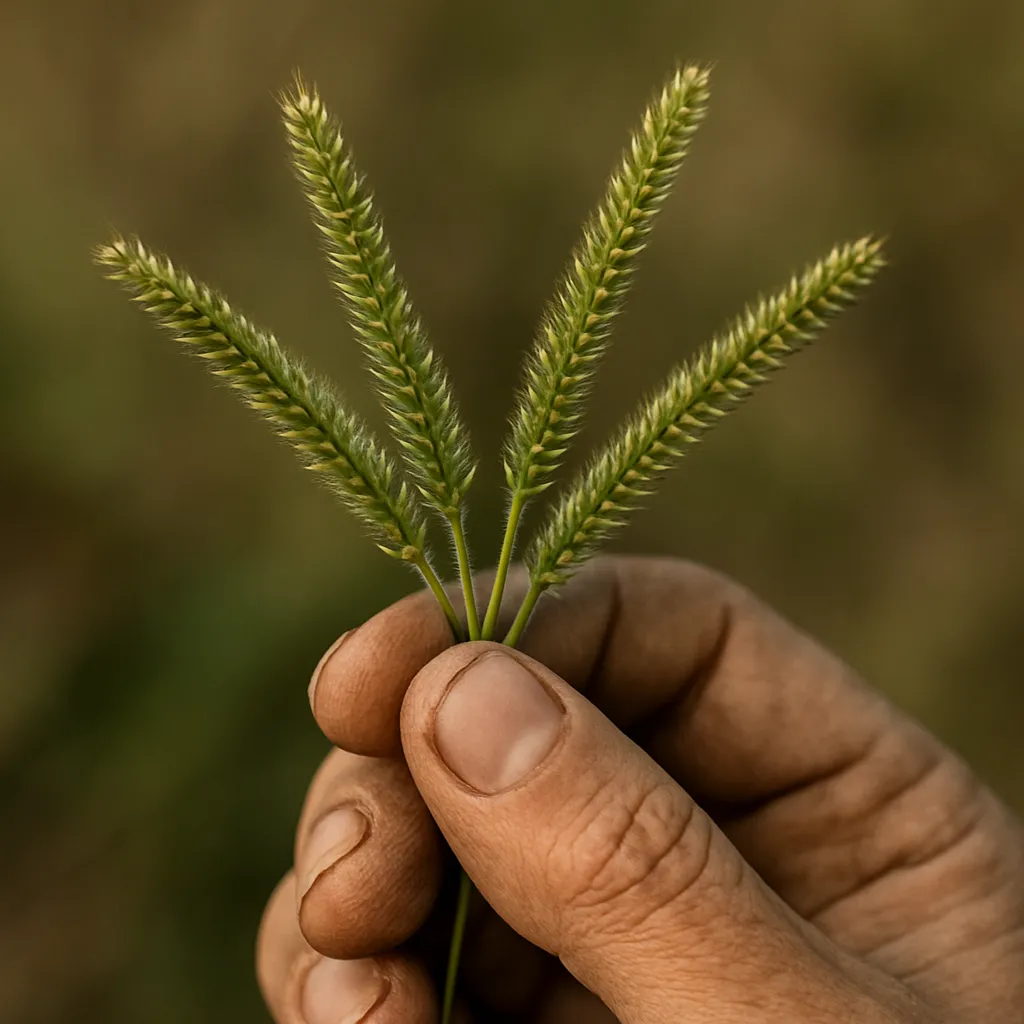 beneficios y usos de La planta pie de gallina o pata de ganso (Eleusine indica)